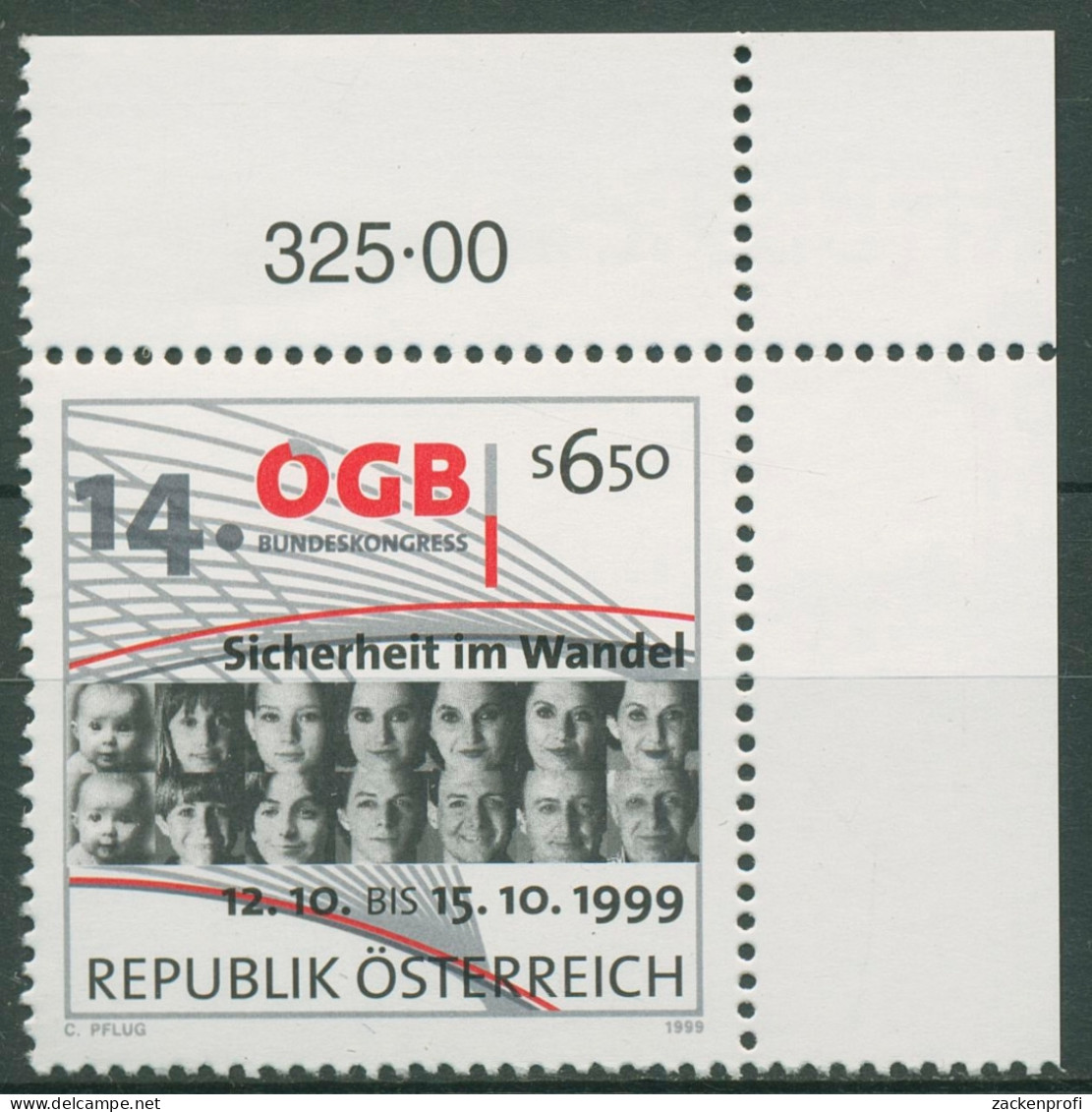Österreich 1999 Gewerkschaftsbund ÖGB 2295 Ecke Postfrisch - Ongebruikt