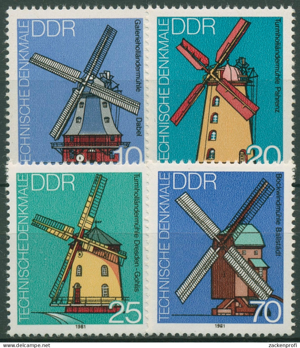 DDR 1981 Windmühlen 2657/60 Postfrisch - Nuovi