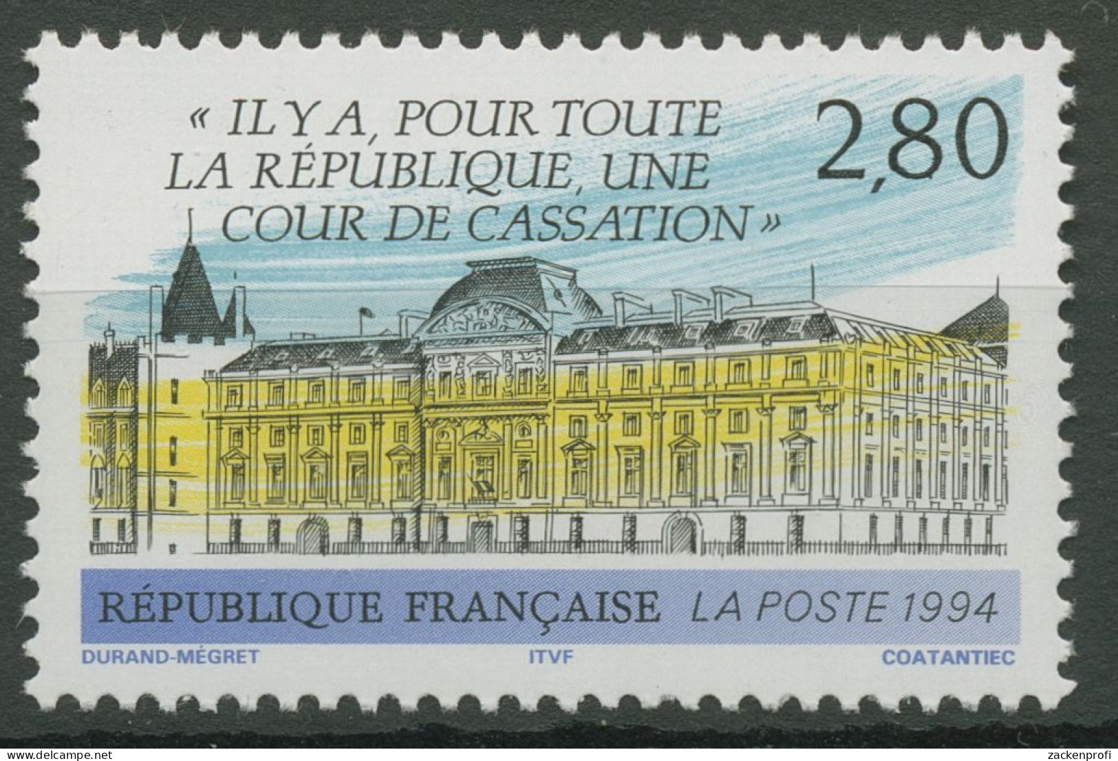 Frankreich 1994 Kassationsgerichtshof Justizpalast Paris 3029 Postfrisch - Ungebraucht