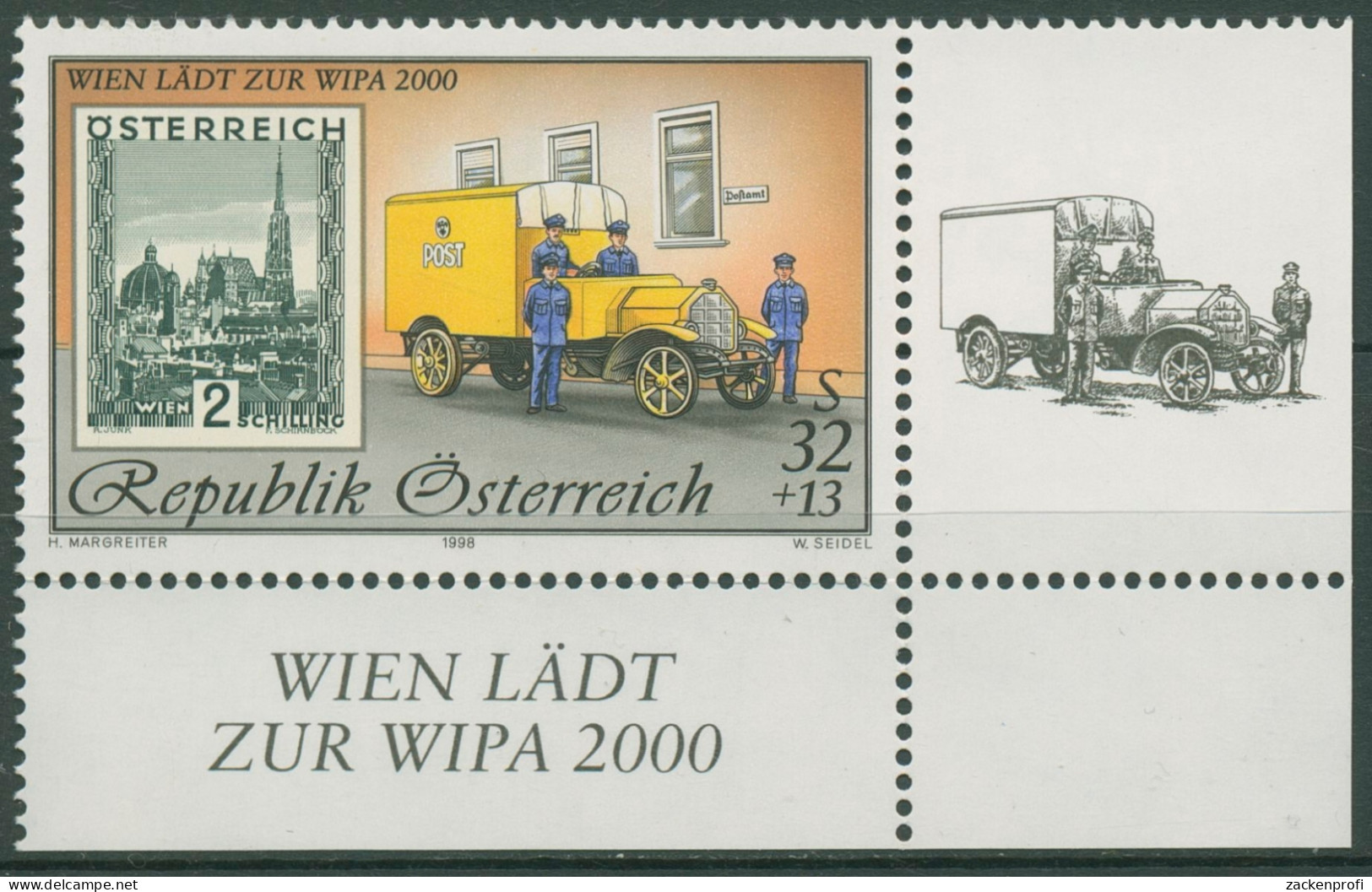 Österreich 1998 WIPA 2000 Mit MiNr. 511 Paketwagen 2270 I Ecke Postfrisch - Ongebruikt