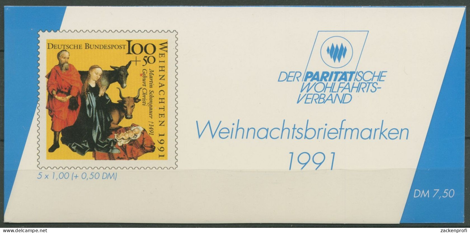 Bund Der Paritätische DPW 1991 Weihnachten (1581) MH W 9 Postfrisch (C60139) - Sonstige & Ohne Zuordnung