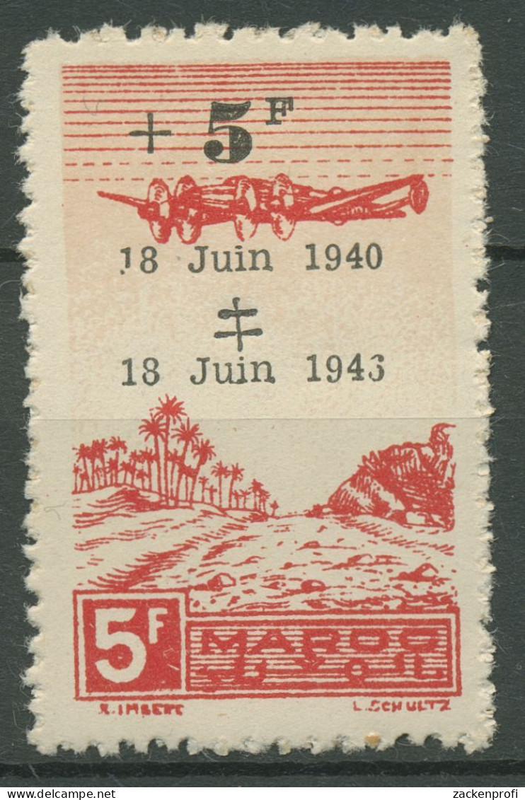 Marokko 1946 General De Gaulle Flugzeug über Palmen 235 Postfrisch - Airmail