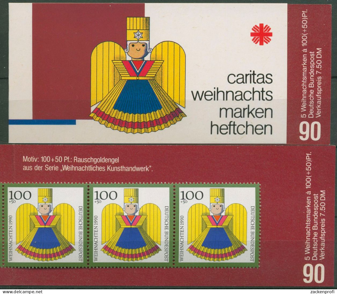 Bund Caritas 1990 Weihnachten Markenheftchen (1487) MH W 9 Postfrisch (C99999) - Other & Unclassified