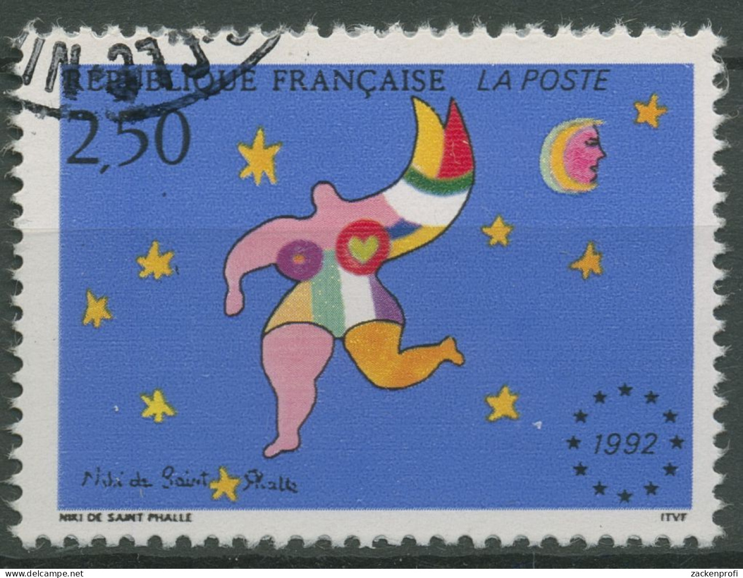 Frankreich 1992 Europäischer Binnenmarkt Emblem 2924 Gestempelt - Usati