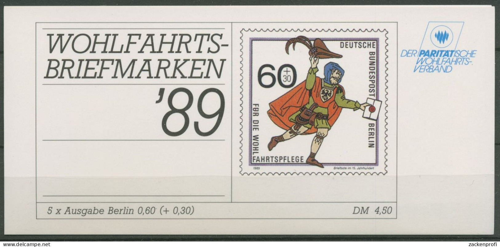 Berlin Der Paritätische DPW 1989 Markenheftchen (852) MH 5 Postfrisch (C60298) - Carnets