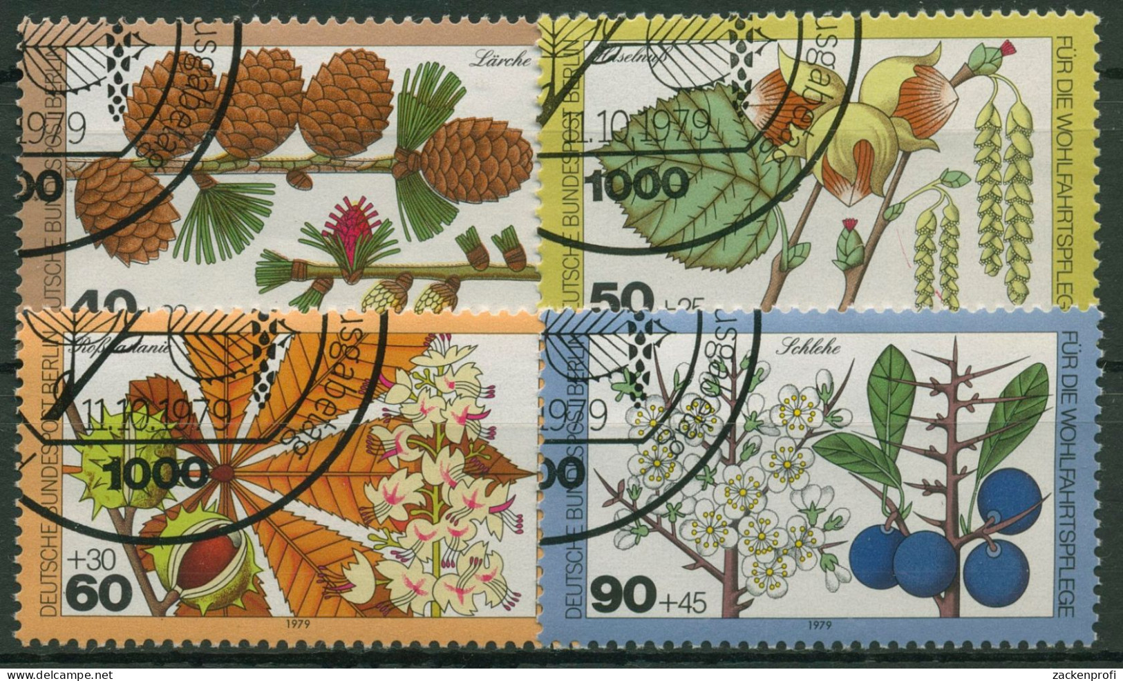 Berlin 1979 Der Wald Blätter Blüten Früchte 607/10 Gestempelt - Used Stamps