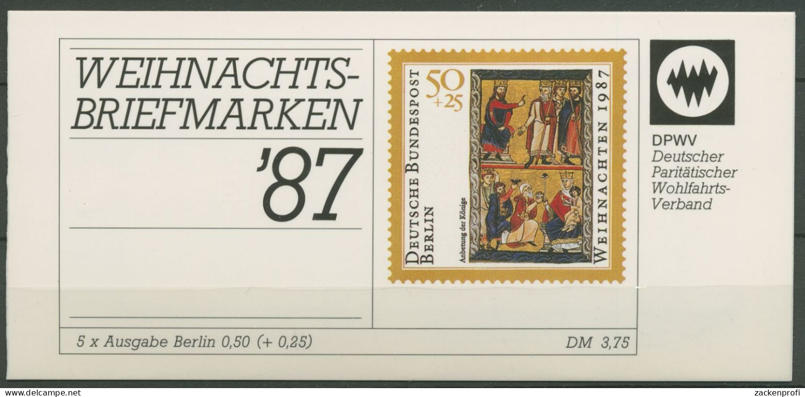 Berlin Der Paritätische DPW 1987 Weihnachten (797) MH W 5 Postfrisch (C60305) - Booklets