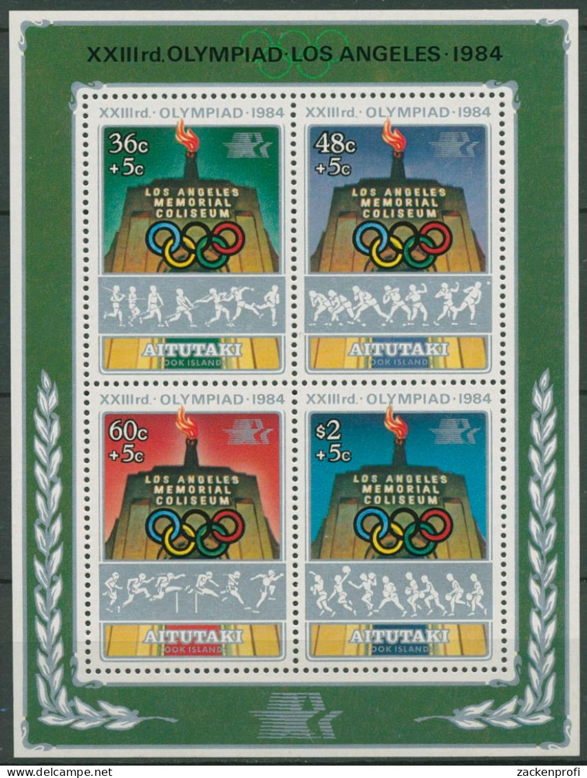 Aitutaki 1984 Olympische Sommerspiele Los Angeles Block 49 Postfrisch (C60513) - Aitutaki