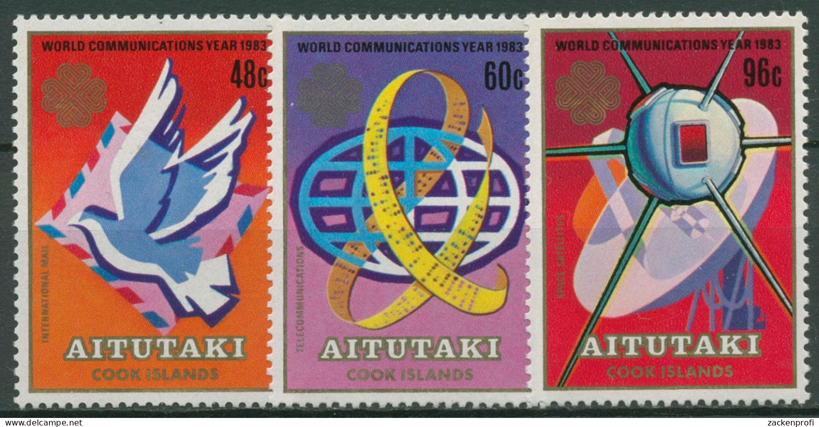 Aitutaki 1983 Weltkommunikationsjahr Satellit 496/98 A Postfrisch - Aitutaki