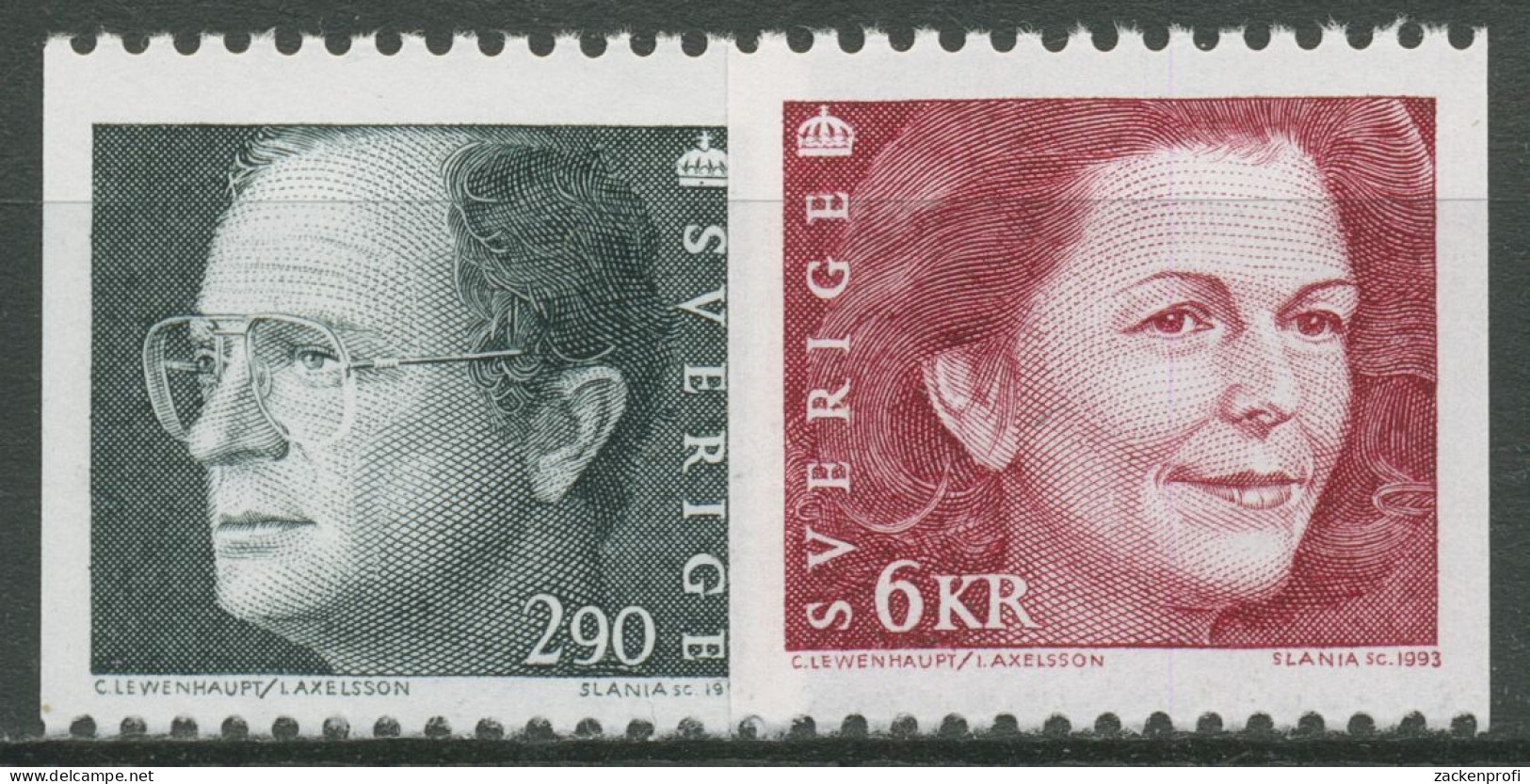 Schweden 1993 König Carl XVI. Gustav & Königin Silvia 1754/55 Postfrisch - Ongebruikt