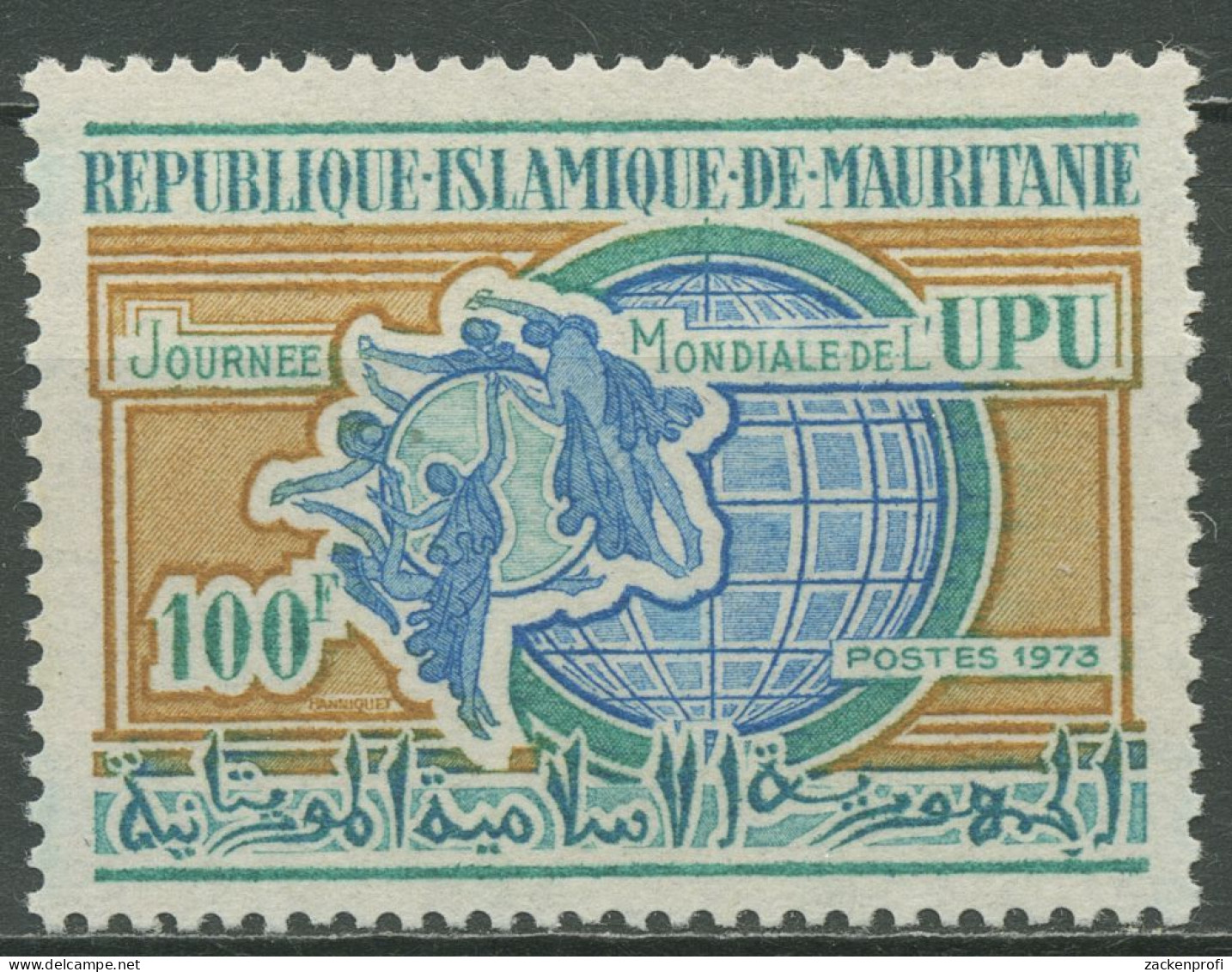 Mauretanien 1973 Weltposttag UPU-Emblem 455 Postfrisch - Mauritania (1960-...)