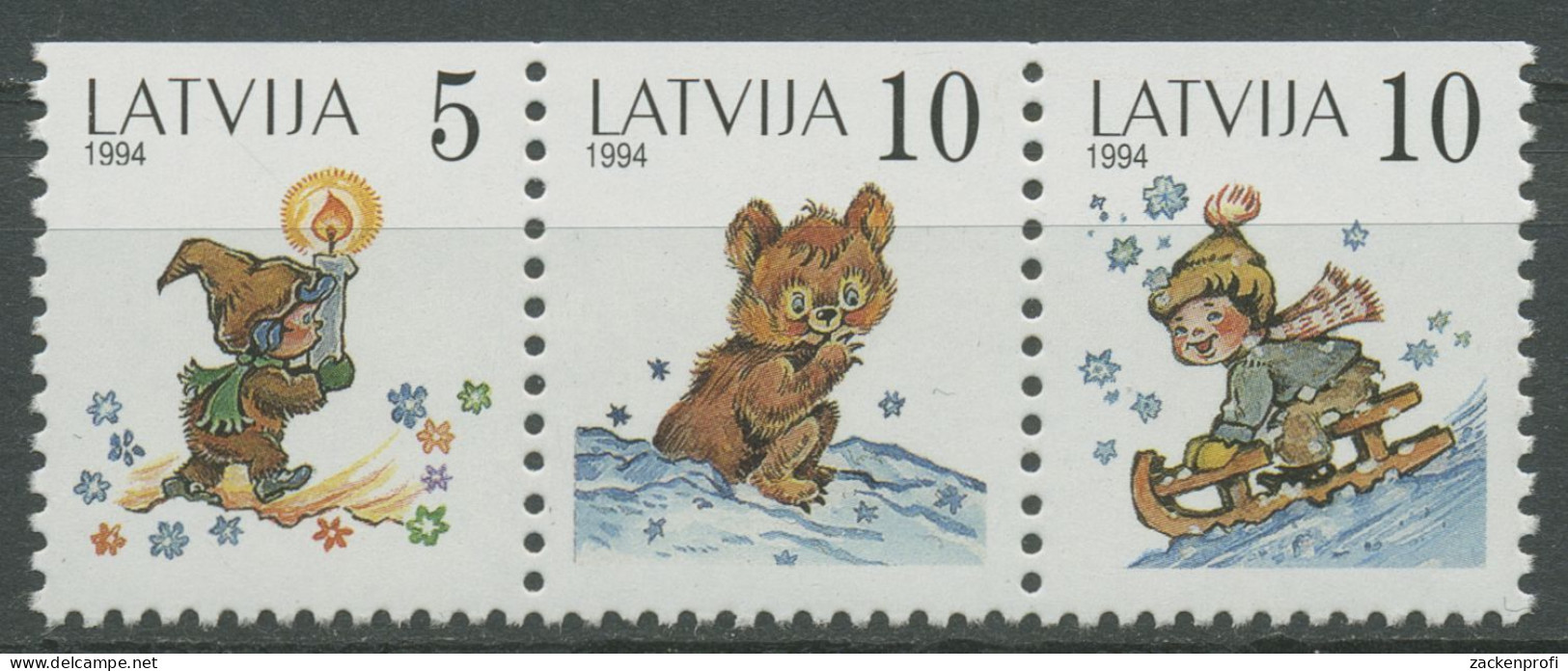 Lettland 1994 Kinderbuchillustrationen 386/88 ZD Do Postfrisch - Latvia