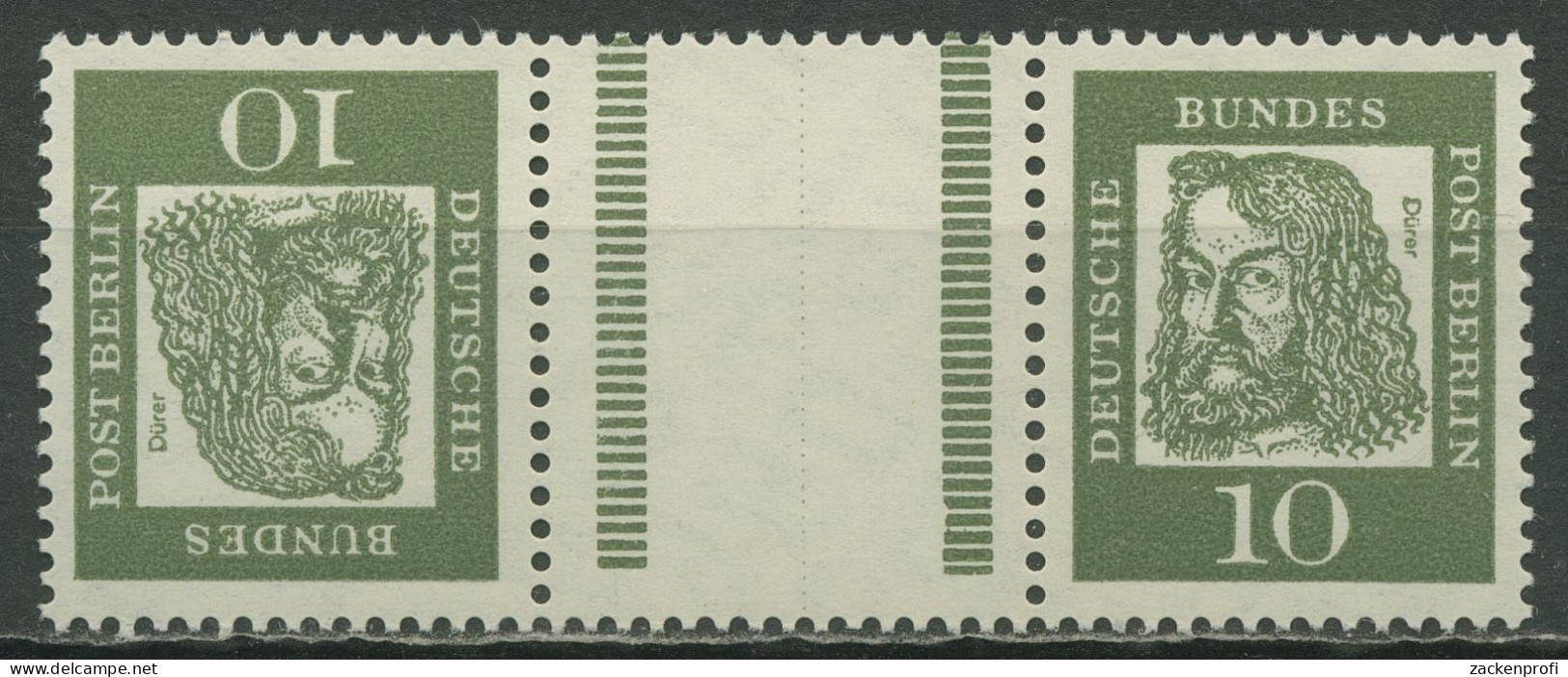 Berlin Zusammendrucke 1962 Dürer KZ 1.4 (beide Strl. Leicht Verkürzt) Postfrisch - Zusammendrucke