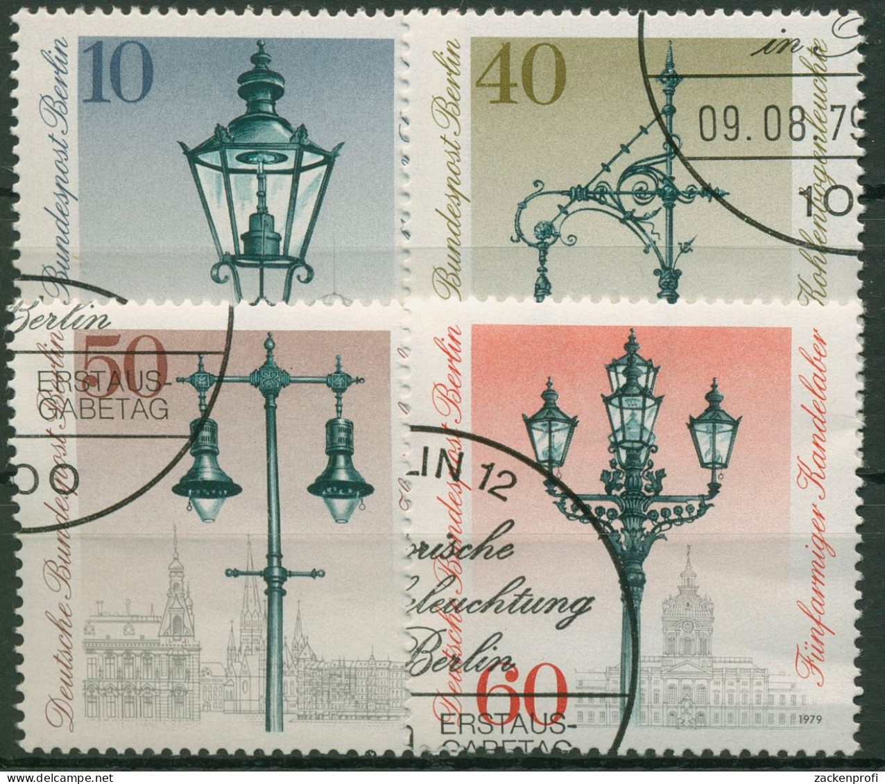 Berlin 1979 Historische Straßenlaternen 603/06 Gestempelt - Used Stamps