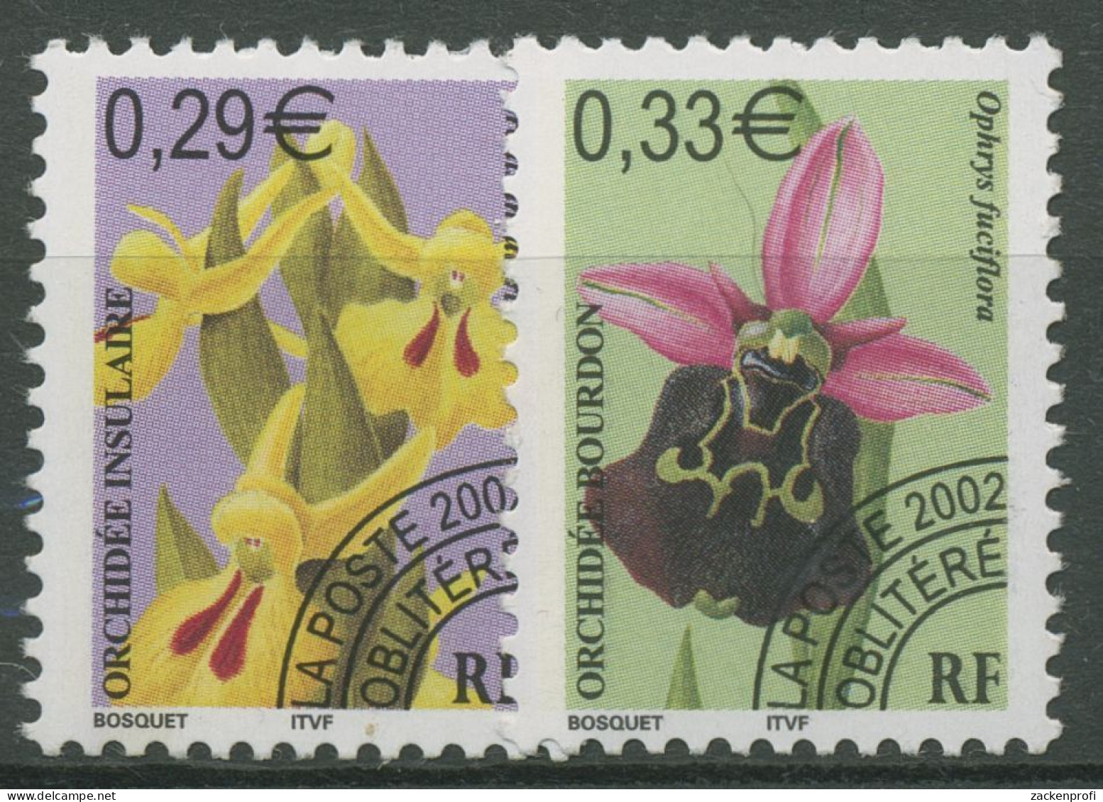 Frankreich 2002 Freimarken Orchideen 3594/95 Mit Vorausentwertung Postfrisch - Neufs