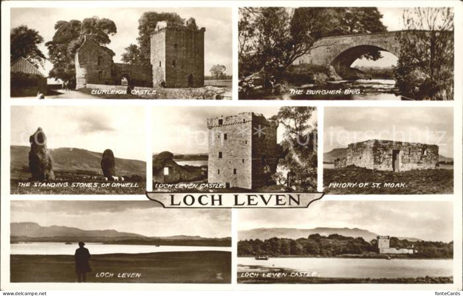 11732699 Kinross Town Lake Loch Leven Castle Bridge Priory Of St Moak Standing S - Autres & Non Classés