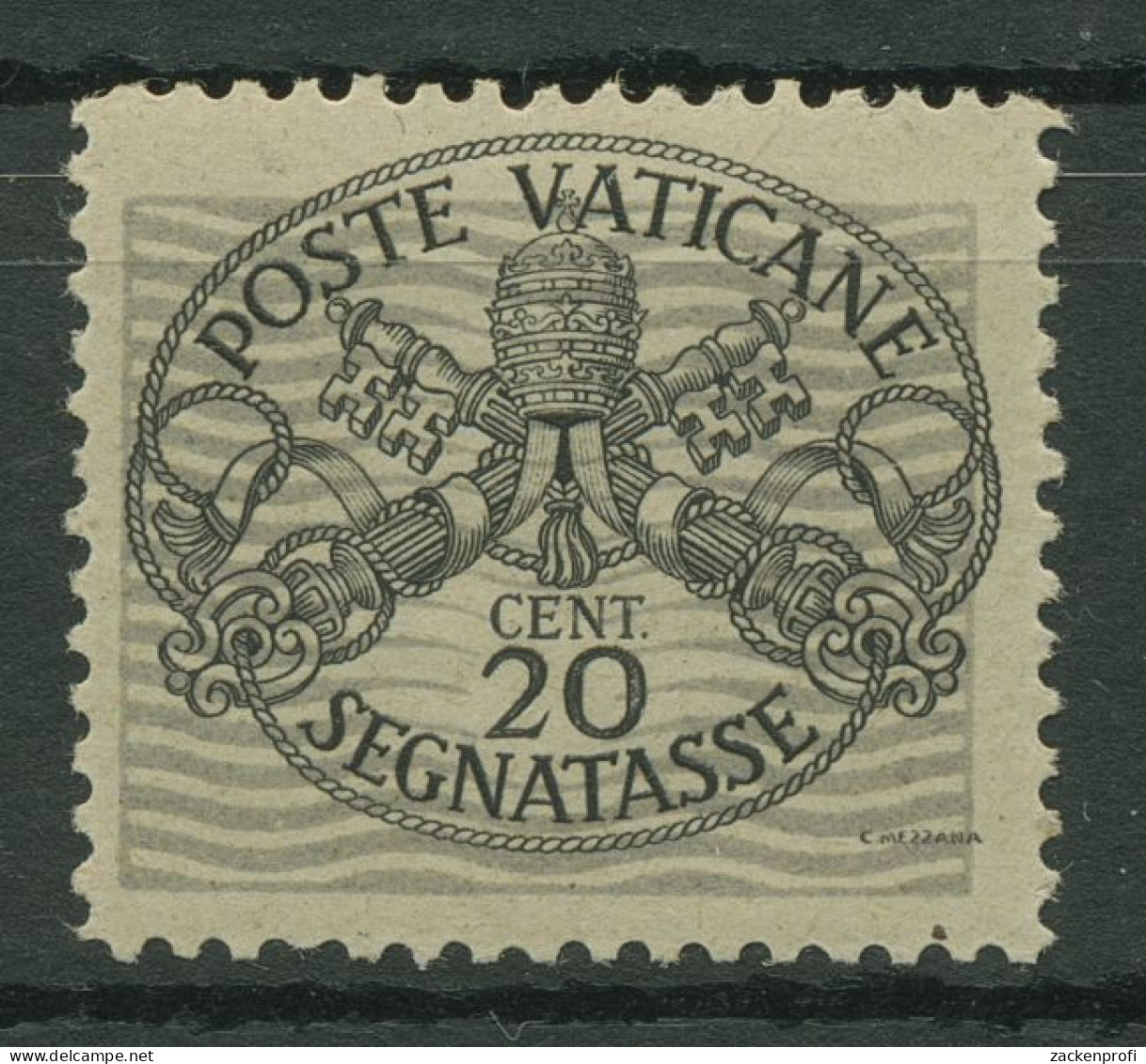 Vatikan 1946 Portomarken Wappen P 8 Y II Mit Falz - Postage Due