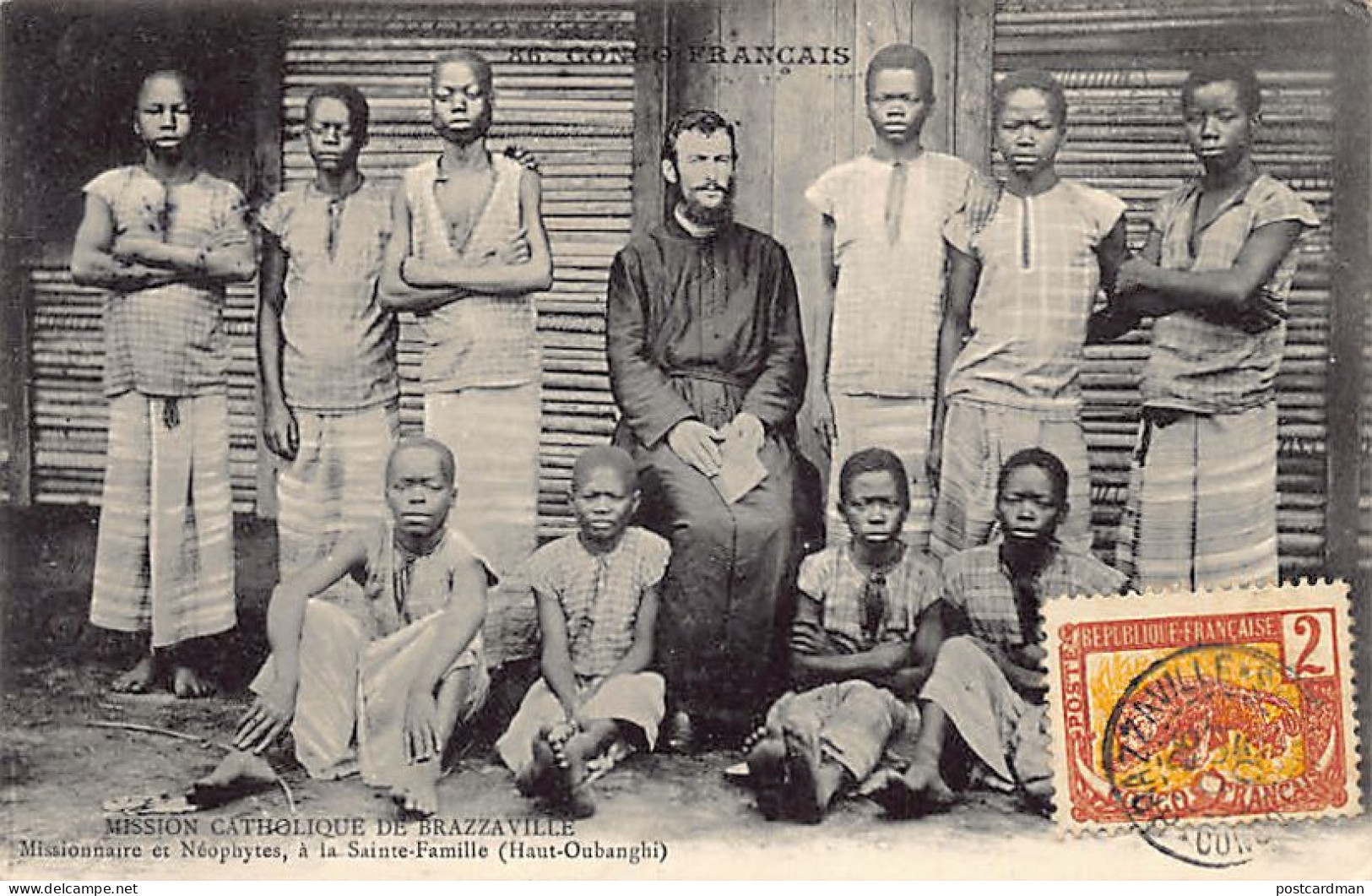 CENTRAFRIQUE - Mission Catholique De La Sainte-Famille (Ndjoukou) Missionnaire Et Néophytes - Ed. MIssion Catholique 86 - Repubblica Centroafricana