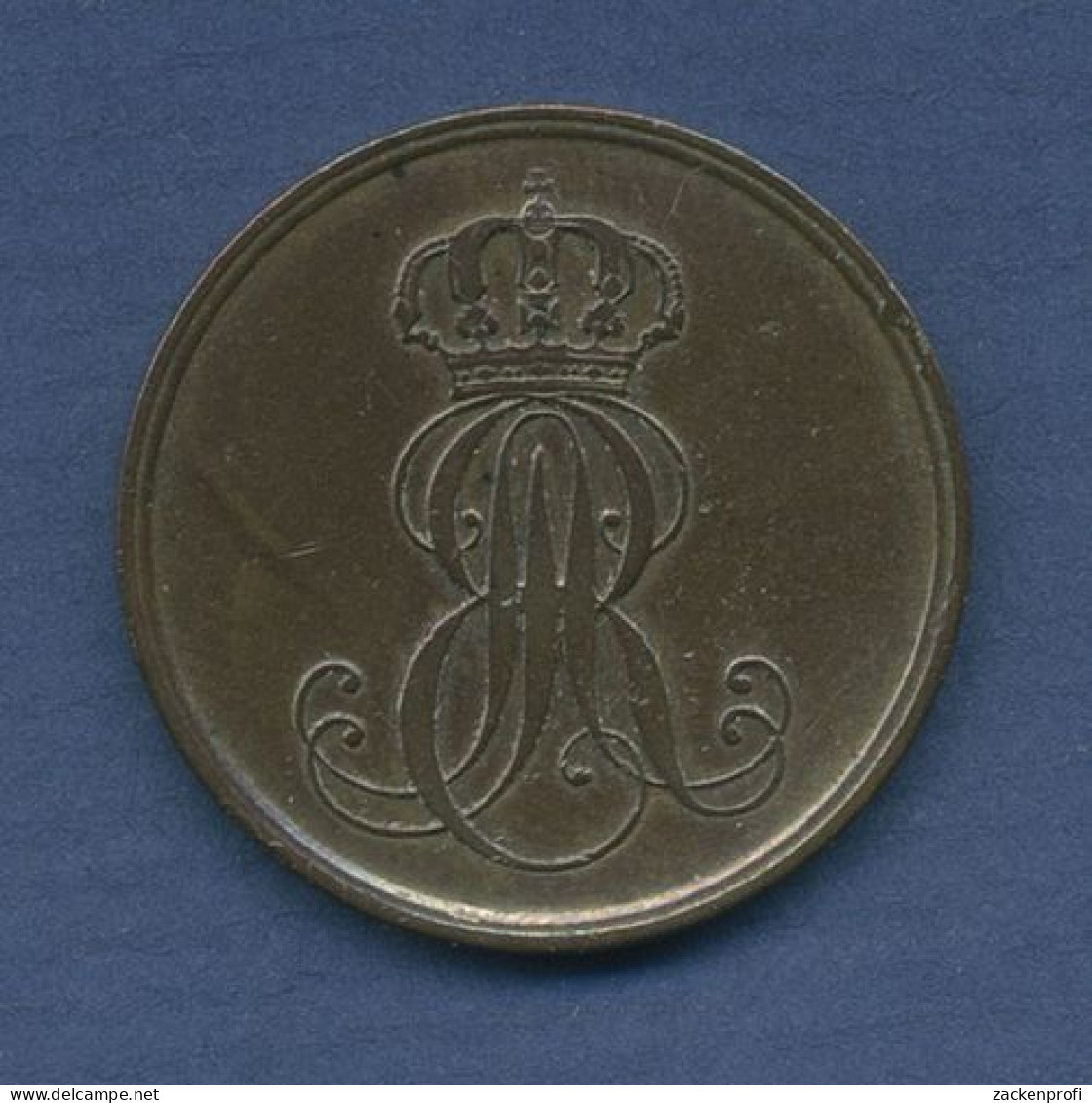 Hannover 2 Pfennige 1850 B, König Ernst August, J 75 Ss+ (m3992) - Groschen & Andere Kleinmünzen