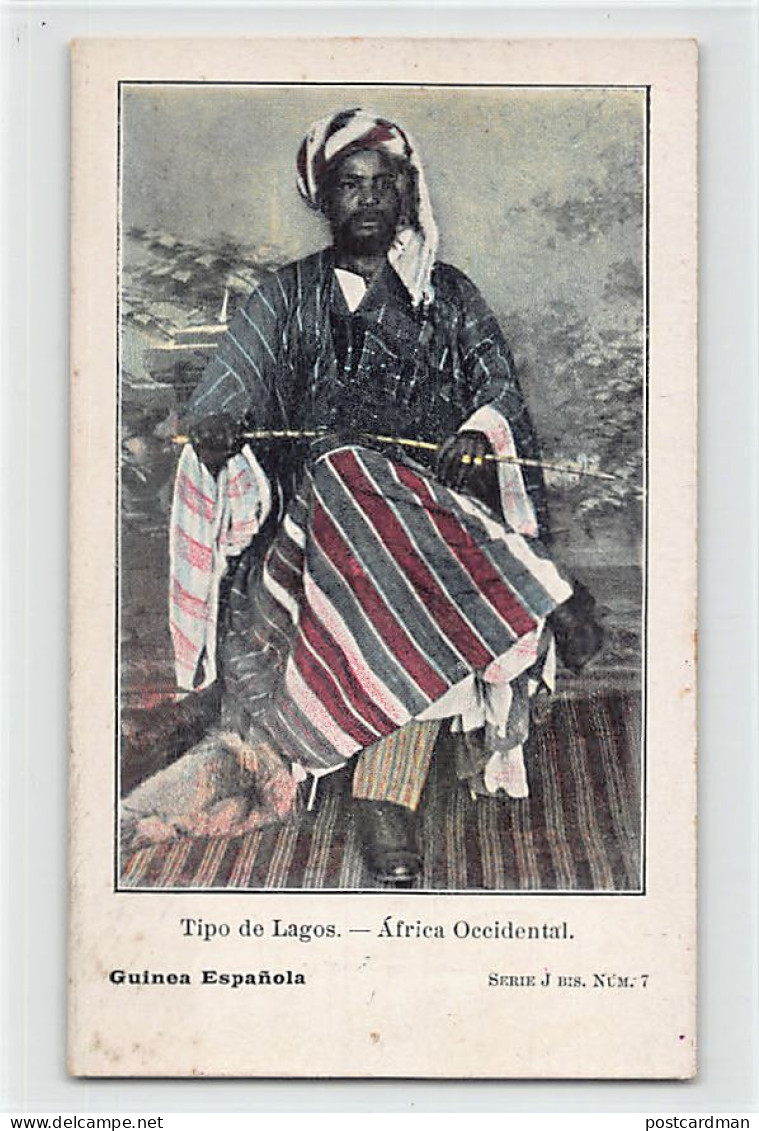 Equatorial Guinea - Native Man From Lagos (British Nigeria) - Publ. Unknown Serie J Bis N. 7 - Equatoriaal Guinea