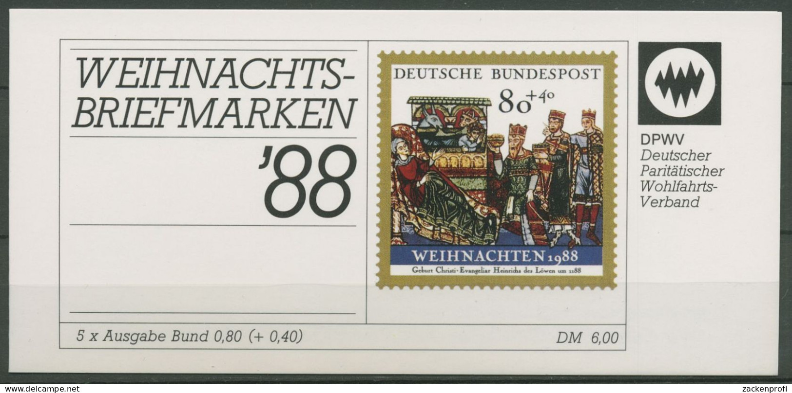 Bund Der Paritätische DPW 1988 Weihnachten (1396) MH W 4 Postfrisch (C60134) - Altri & Non Classificati