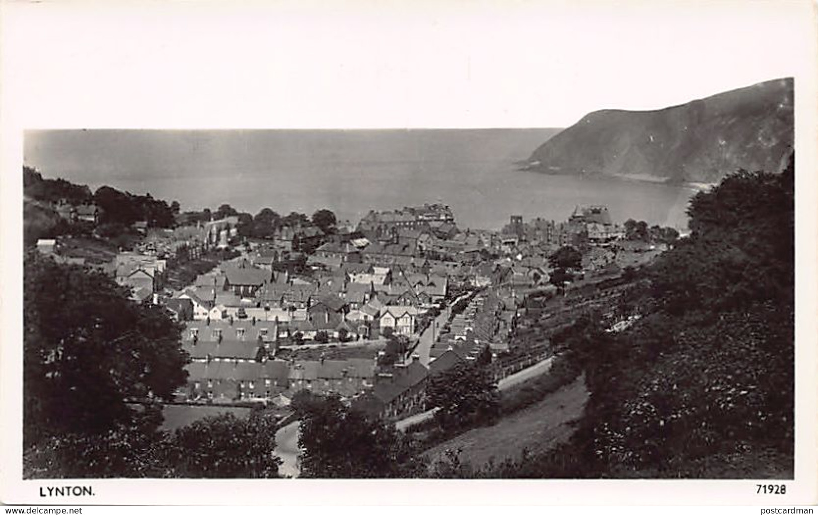 England - LYNTON - Bird's Eye View - Lynmouth & Lynton