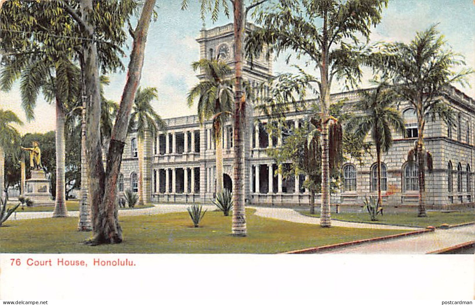 Hawaii - HONOLULU - Court House - Publ. Island Curio Co. 76 - Honolulu