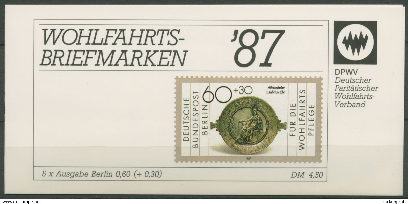 Berlin Der Paritätische DPW 1987 Markenheftchen (790) MH 3 Postfrisch (C60296) - Cuadernillos