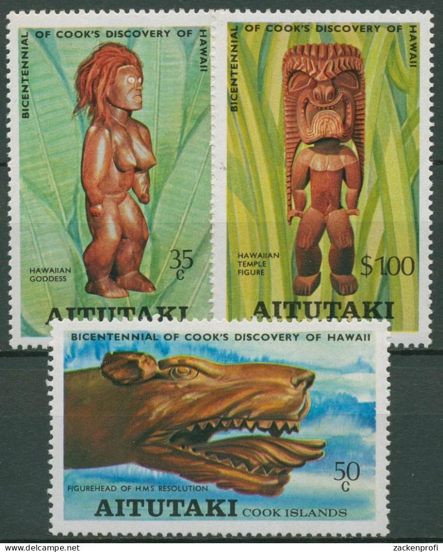 Aitutaki 1978 Holzschnitzereien 286/88 Postfrisch - Aitutaki