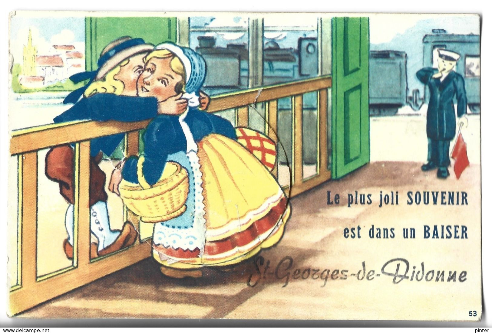 Le Plus Joli Souvenir Est Un Baiser SAINT GEORGES DE DIDONNE - CARTE A SYSTEME - Saint-Georges-de-Didonne