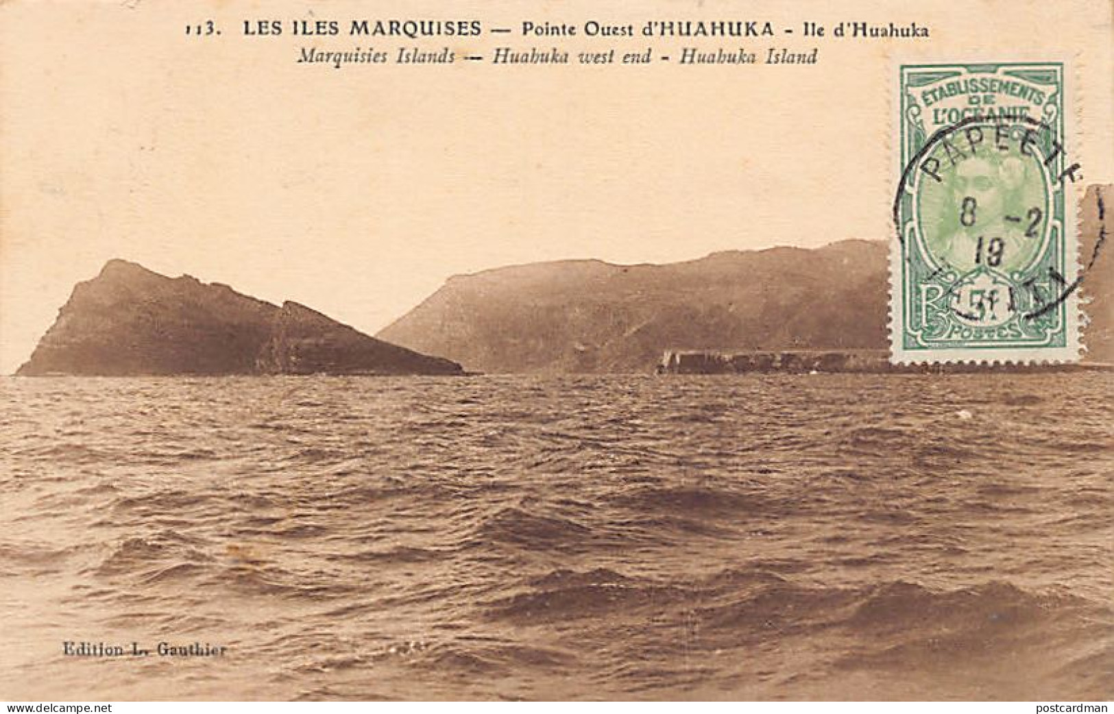 Polynésie - Iles Marquises - Pointe Ouest D'Huahuka - Ile D'Huahuka - Ed. L. Gauthier - Polynésie Française