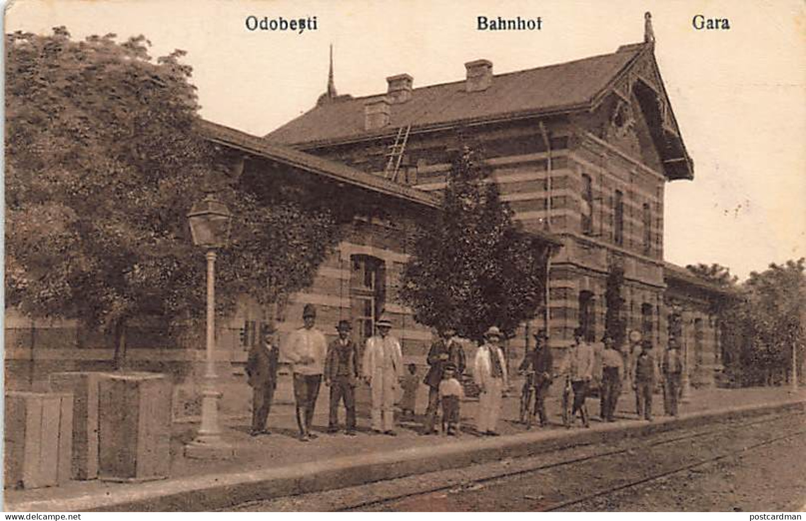 Romania - ODOBESTI - The Railway Station During German Occupation (World War One) - Rumänien