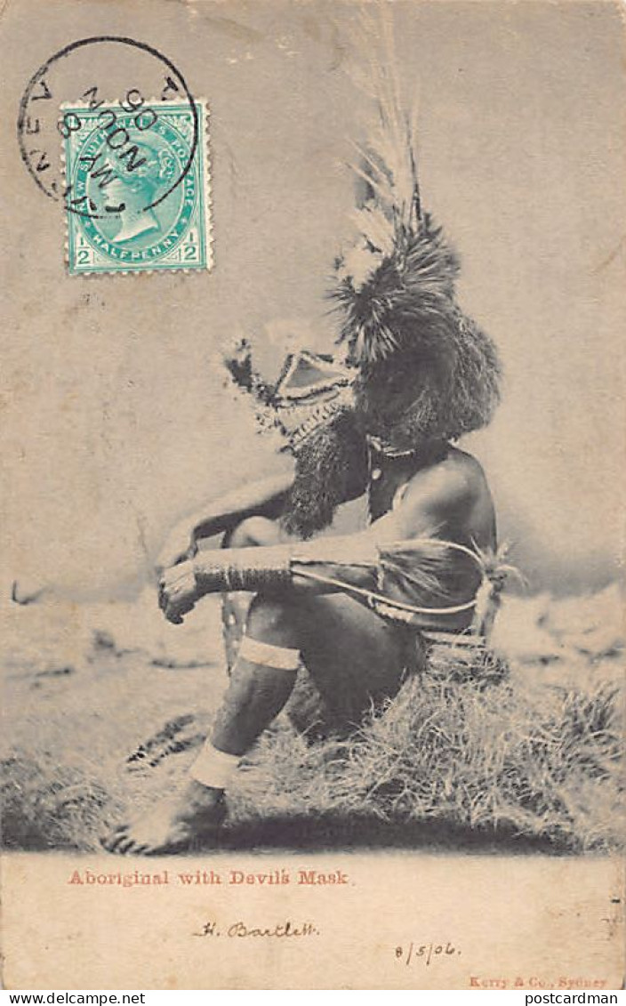 Aboriginal With Devils Mask - Publ. Kerry & Co. - Aborigènes