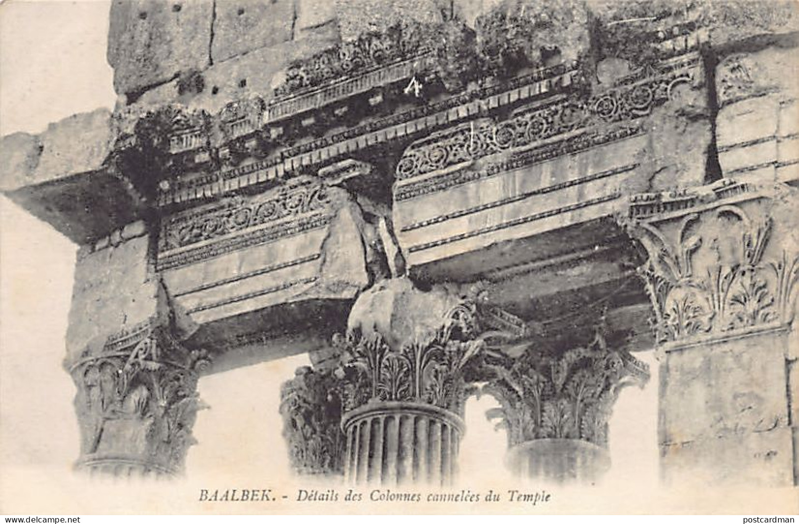 Liban - BAALBEK - Détail Des Colonnes Cannelées Du Temple - Ed. André Terzis & Fils  - Libanon