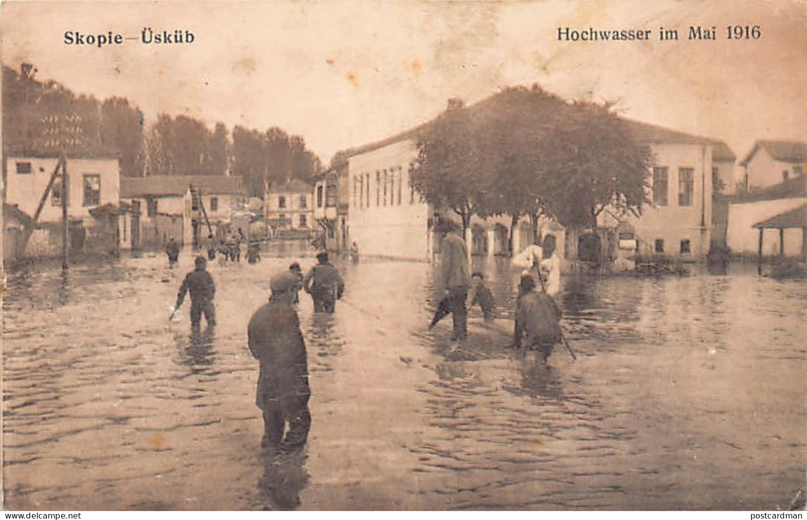 Macedonia - SKOPJE Üsküb - The Flood In May 1916 - Noord-Macedonië