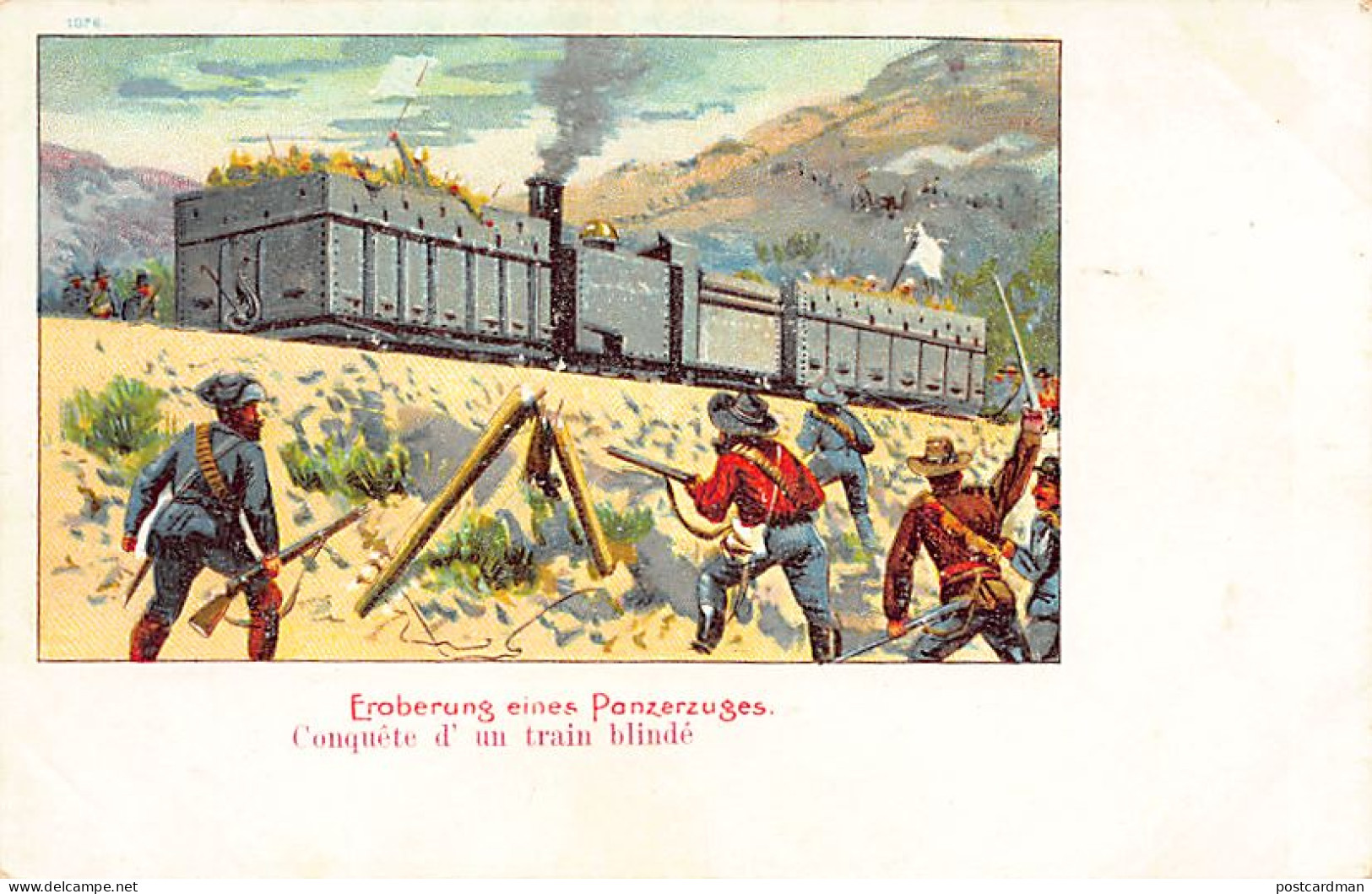 South Africa - BOER WAR - Attack On An English Armored Train - Publ. Unknown (publ. In Germany)  - South Africa