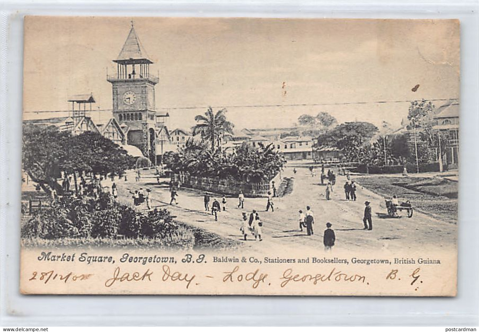 British Guiana - Guyana - GEORGETOWN - Market Square - SEE SCANS FOR CONDITION - Publ. Baldwin & Co.  - Guyana (antigua Guayana Británica)