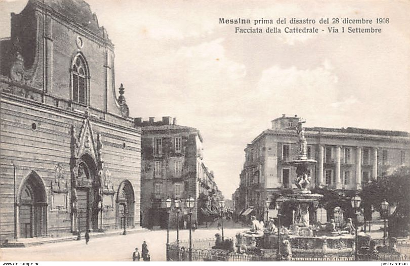 Messina Primo Del Disastro Del 28 Diciembre 1908 - Via I Settembre - Facciata Della Cattedrale - Messina