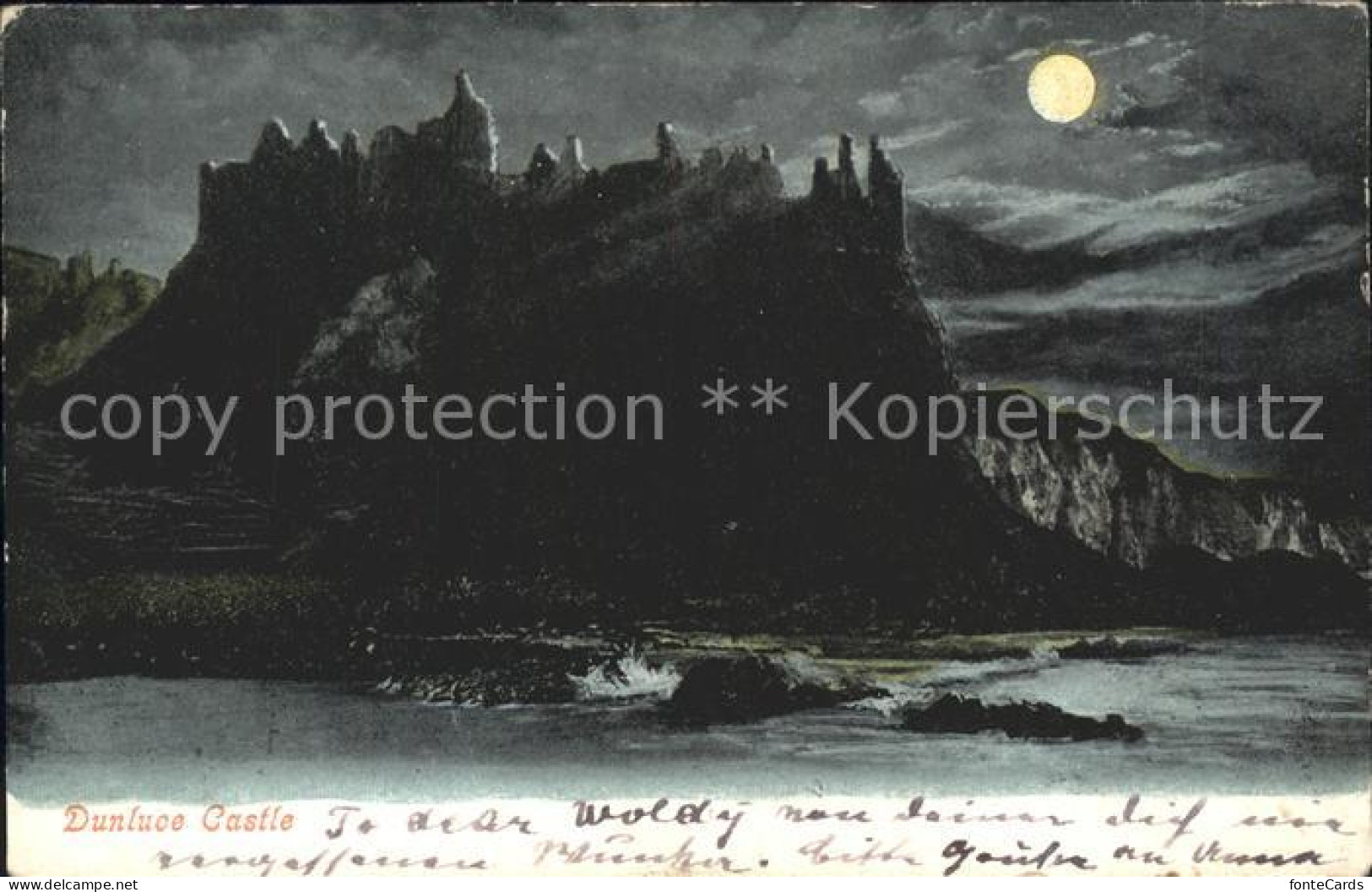 11732588 Dunluce Castle Moonlight Coleraine - Autres & Non Classés