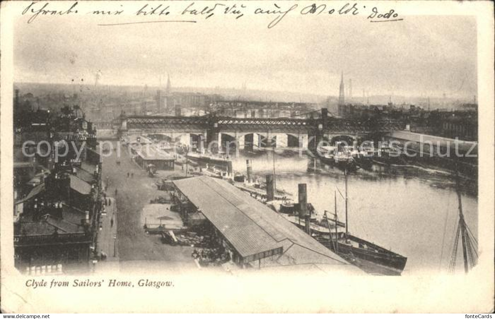 11732587 Glasgow Clyde From Sailors  Home Steamer Bridge Glasgow - Other & Unclassified