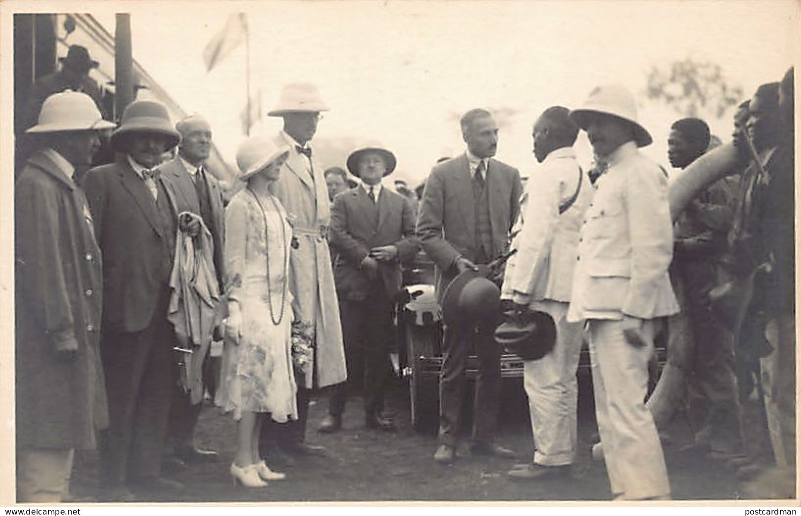 Congo Kinshasa - PANDA Katanga - Visite Du Roi Albert I Arrivée Du Train Royal - CARTE PHOTO Gabriel L  - Belgian Congo