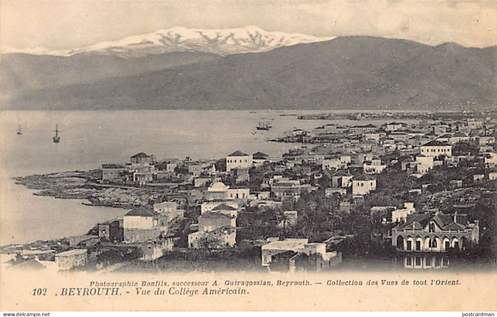 Liban - BEYROUTH - Vue Du Collège Américain - Ed. Photographie Bonfils, Successeur A. Guiragossian 102 - Libanon