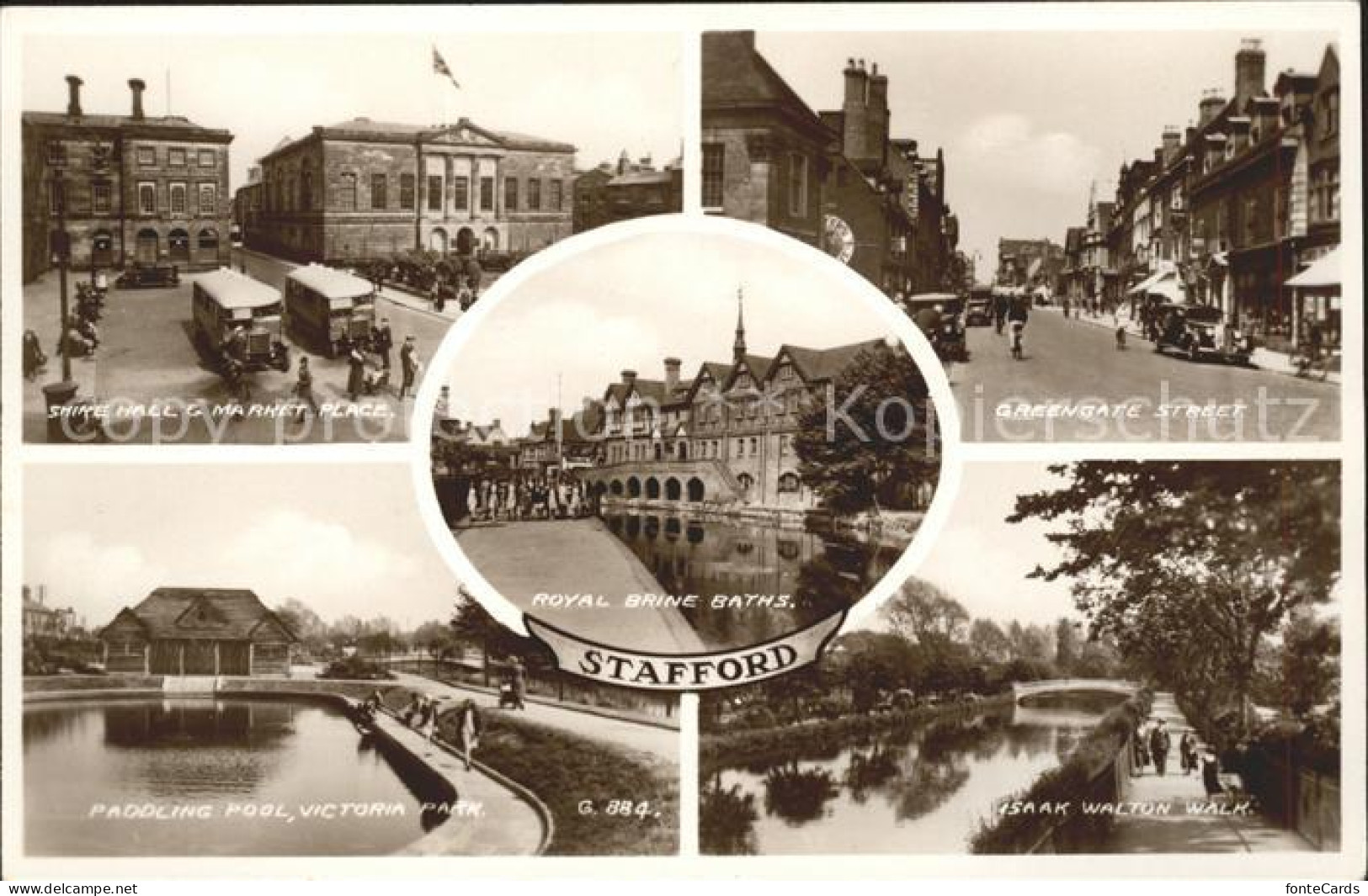 11732533 Stafford Shire Hall Market Place Greengate Street Pool Park Walk Royal  - Other & Unclassified