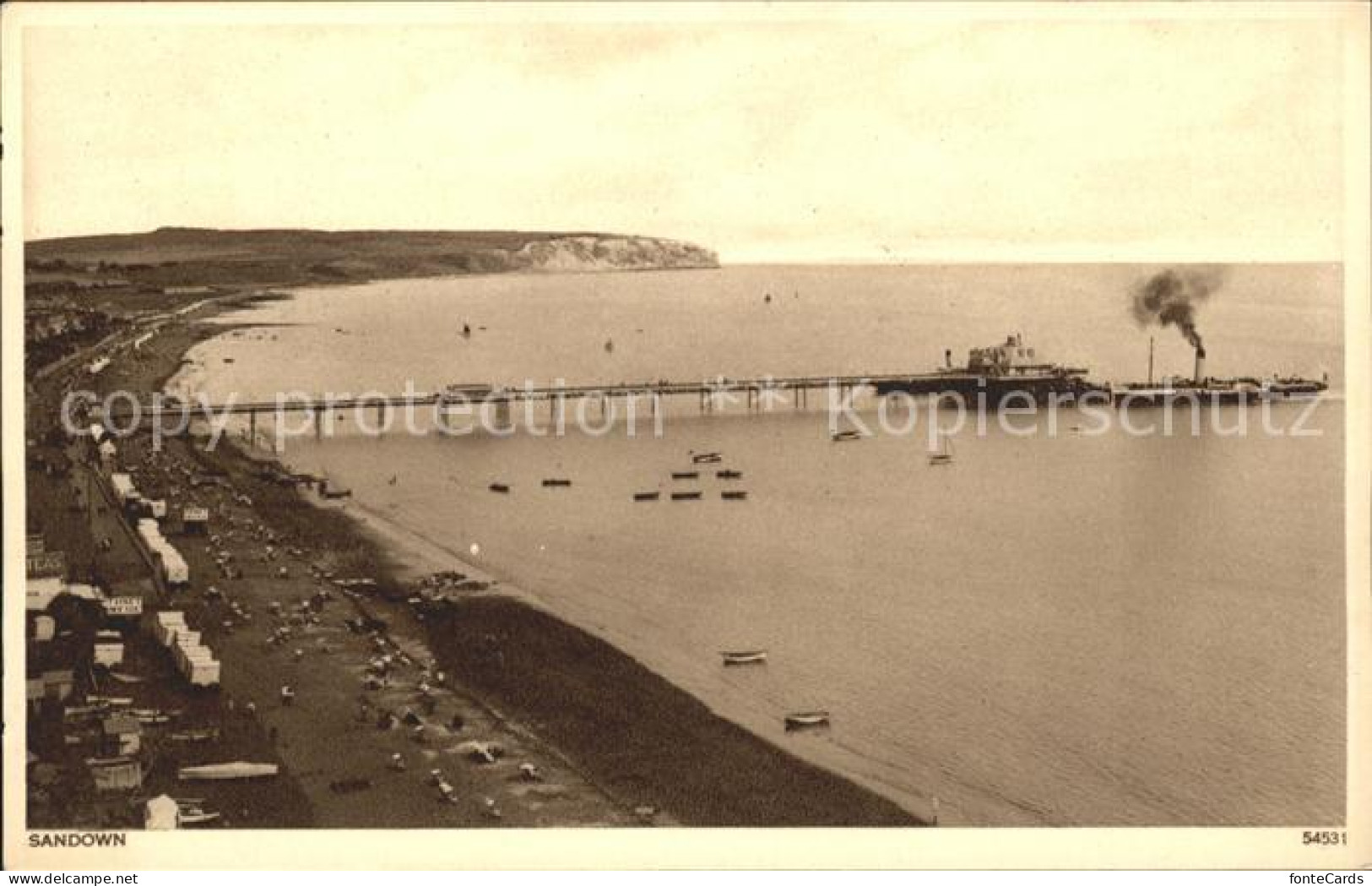 11732454 Sandown Isle Of Wight Beach Pier Steamer Isle Of Wight - Sonstige & Ohne Zuordnung