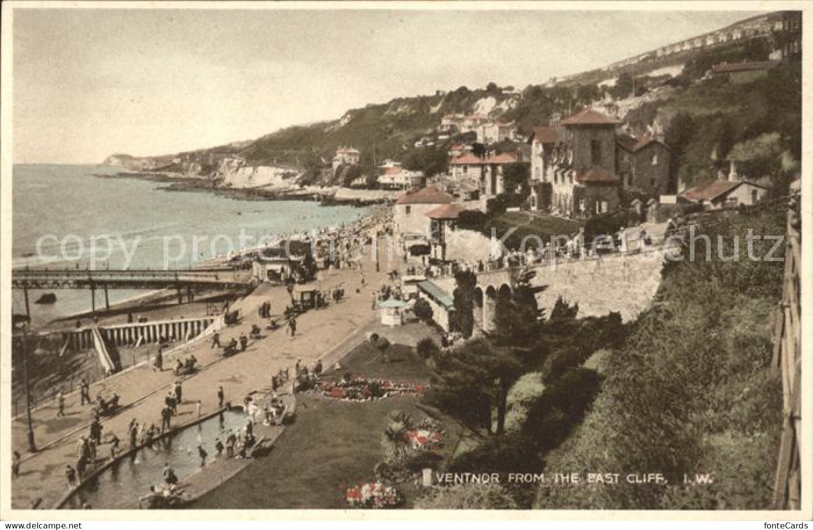 11732418 Ventnor Isle Of Wight View From East Cliff Promenade Beach Shanklin - Sonstige & Ohne Zuordnung