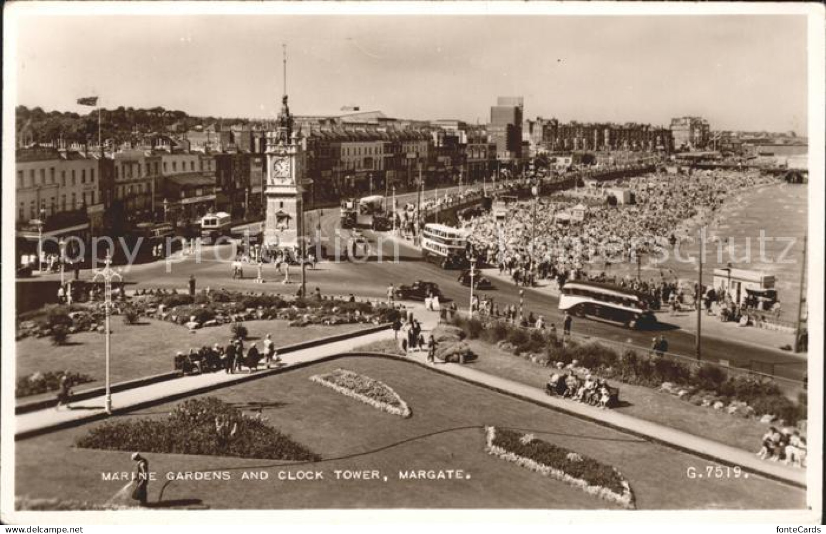 11732396 Margate UK Marine Gardens And Clock Tower Beach Thanet - Andere & Zonder Classificatie