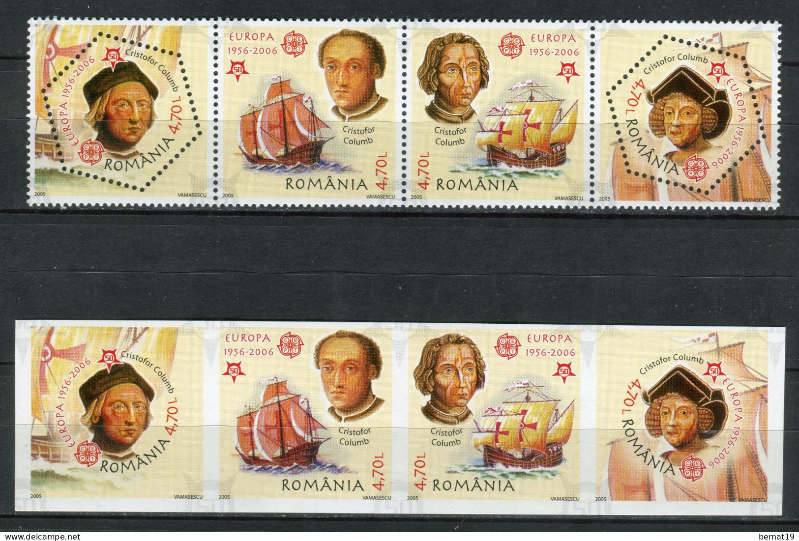Rumanía 2005. Yvert 5011-14 Dentada + Sin Dentar ** MNH. - Unused Stamps
