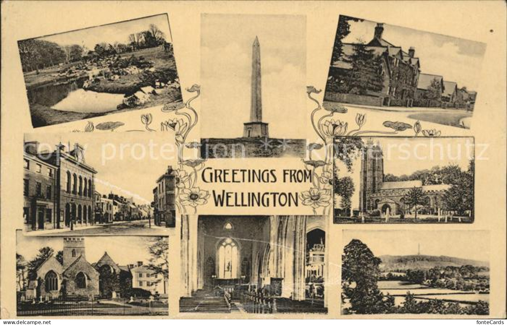 11732336 Wellington Taunton Deane Park Church Street Monument Taunton Deane - Altri & Non Classificati