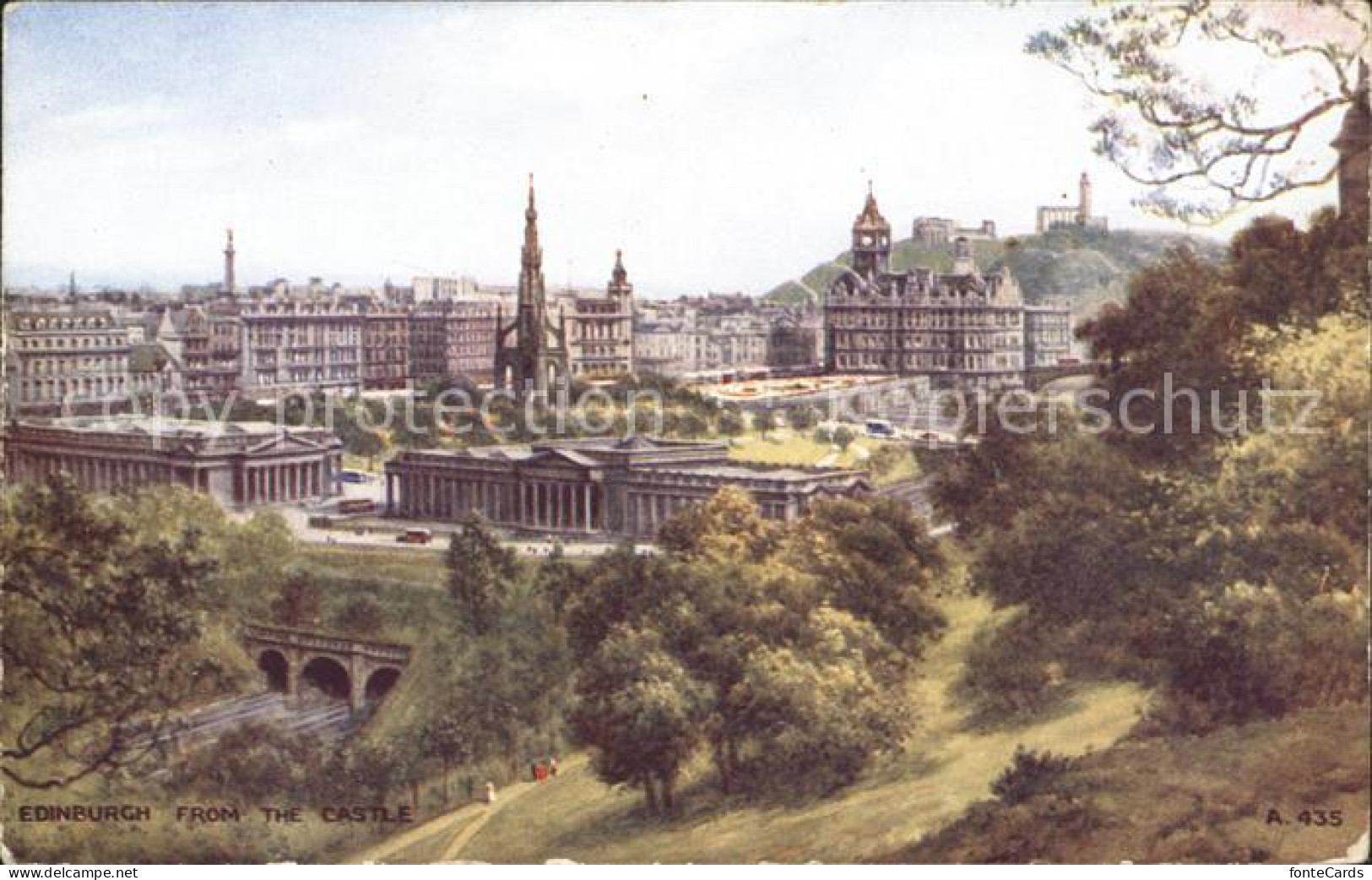 11732310 Edinburgh View From The Castle Valentines Post Card Edinburgh - Andere & Zonder Classificatie