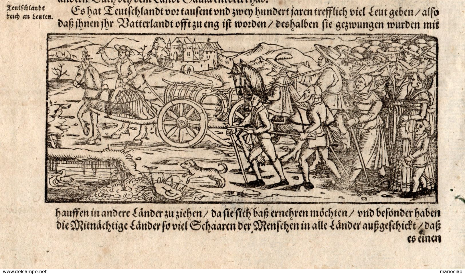 ST-DE Rhein Elsaß Schwaben 1550 Cosmographia Sebastian Münster Holzschnitt - Stiche & Gravuren
